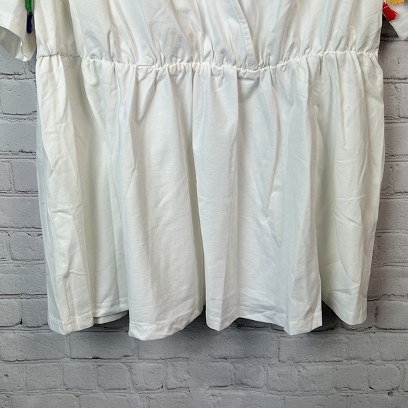 BloomChic White Tassel Detail Surplice Top Plus Size 22/24 3X - Picture 6 of 7